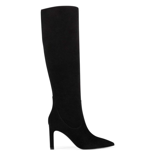 Nine West Maxim Heel Black Boots | South Africa 24F23-8Z49